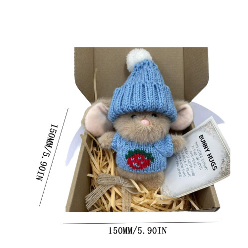 Handmade Mini Bunny Hug Plush Gift with Card 2