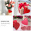Valentine's Day Heart-Shaped Hanging Tags Set Red 100 Pieces 4