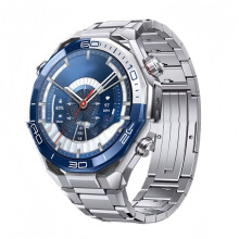 22mm Tytanowy Pasek do Zegarka z Zapięciem Motylkowym Kompatybilny z Huawei WATCH Ultimate & GT Series Silver