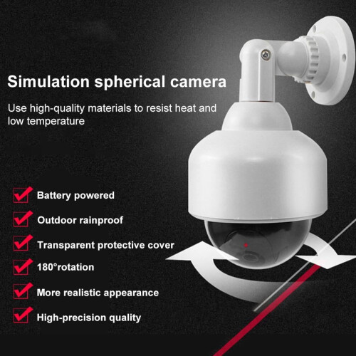 Fake Security Dome Camera Battery Operated Waterproof 2