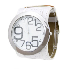 Luxury Sport Faux Leather Analog Quartz Watch White