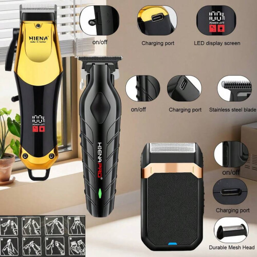 HIENA Professional Cordless Hair Clipper Set 1 Kit 2