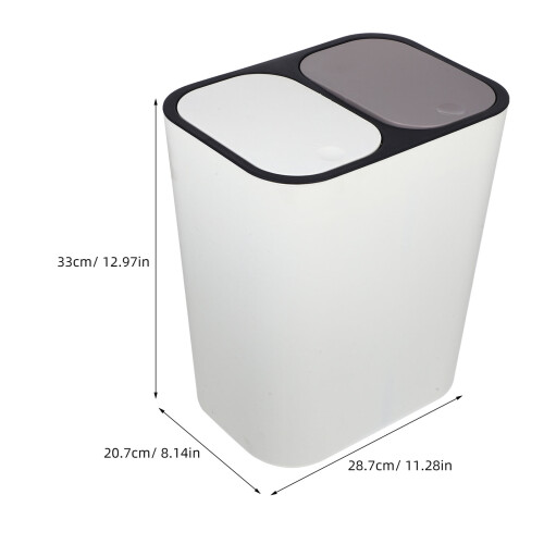 Kitchen Recycling Bin Beige PP 1 Set 1