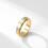 Stainless Steel Rotatable Anxiety Ring Hammered Band Gold 2