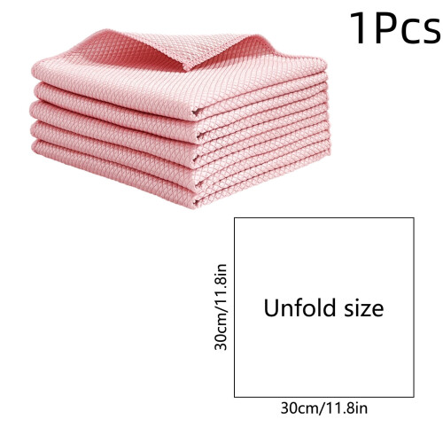 Microfiber Cleaning Cloth Fish Scale Pattern 1 Pack 2
