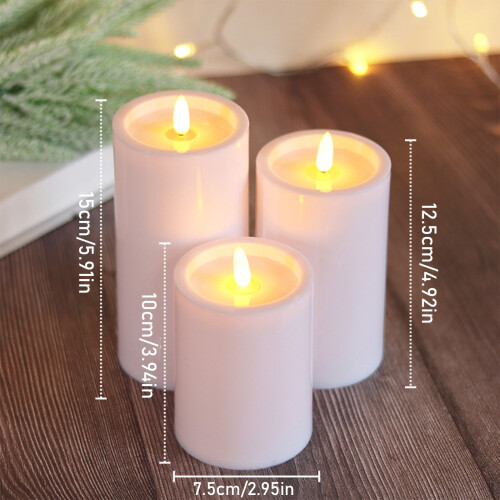LED Simulated Candle Lamp White 3x6 in 1