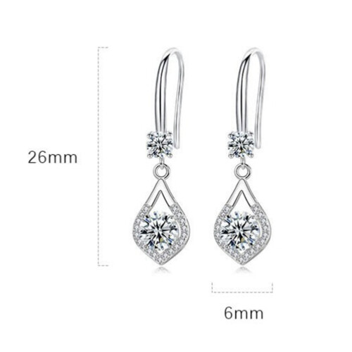 Women's Blue Rhinestone Water Drop Earrings 1 Pair 2