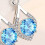Women's Blue Rhinestone Water Drop Earrings 1 Pair 8