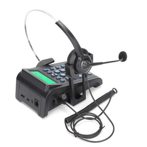 HT910 Wired Call Center Phone with Omnidirectional Headset 1