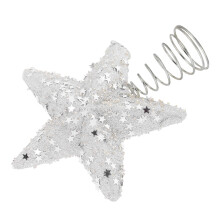 Silver Star Tree Topper Lightweight Christmas Decor