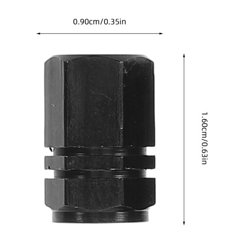Valve Stem Caps Black Aluminum Alloy 24 Pcs 1