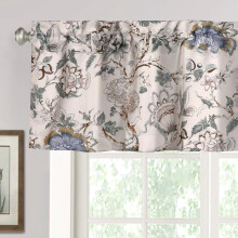 H. VERSAILTEX Blackout Curtain Valance Floral Sage Brown