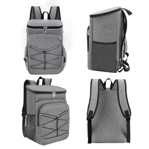 Insulated Thermal Cooler Backpack Waterproof Grey 2