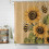 Κουρτίνα μπάνιου Sunflower Bee από λινό, αδιάβροχη 80x100 εκ. 7