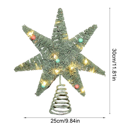 Christmas Tree Topper Gold Hollow Star 1pc 2