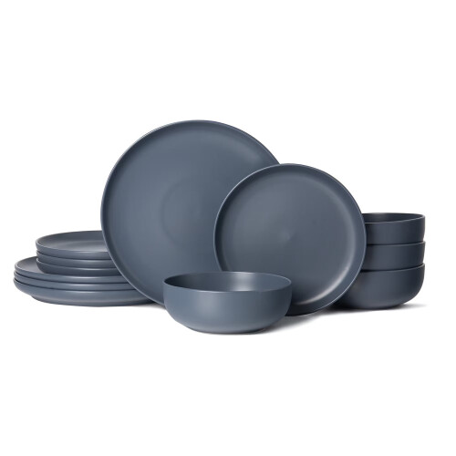 Stoneware Dinner Plates and Bowls Set 12-Piece 1