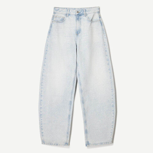 Women's Light Blue High-Waisted Straight-Leg Jeans 2