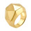 Women's Stainless Steel Geometric Ring Gold Size 9 1