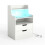 LED nattbord med ladestasjon, 2 skuffer, hvit 2