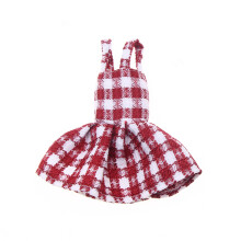 Christmas Suspender Skirt Red Plaid Mini Dress