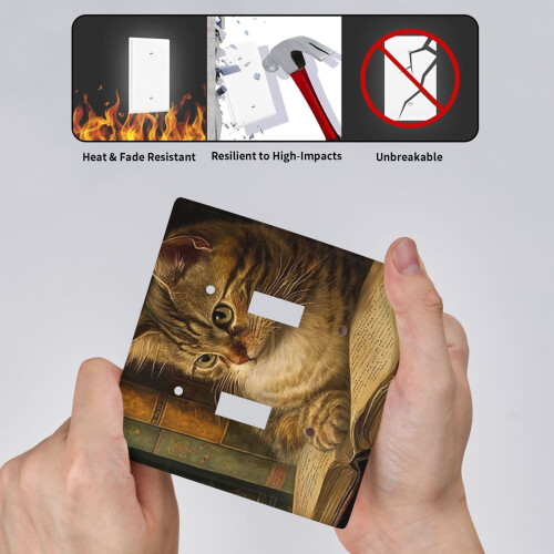 Double Toggle Wall Plate Light Switch Cover 2 Gang 2