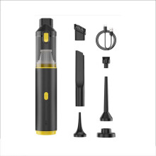 Kabelloser Handstaubsauger mit Bürstenlosem Motor, 16000Pa Saugkraft, 2-in-1 für Auto und Zuhause Black+Yellow