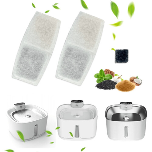 2-Pack Smart Pet Water Fountain Filter W01SP Replacement Cartridges