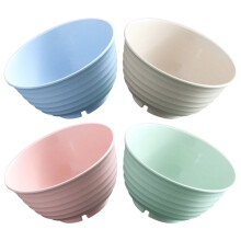 Plastic Cereal Bowls Deep Blue 4-Piece Set