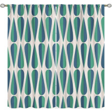 Mid-Century Curtains Atomic Starburst Pattern 2-Panel Set
