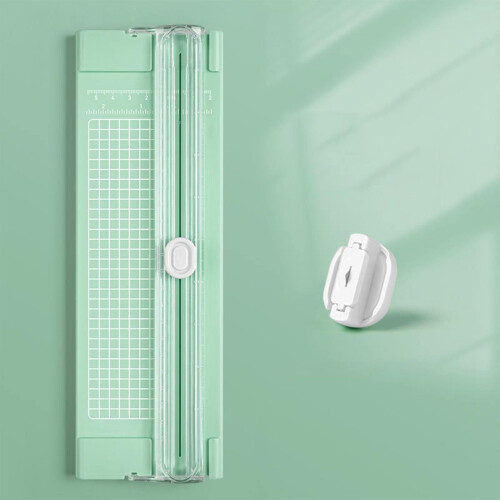 Mini A4 Paper Cutter with Ruler Mint Green 1pc