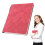 Watermelon Red A5 Soft Leather Notebook with Pen Holder 1 2