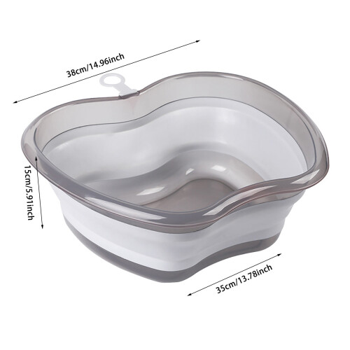 Collapsible Dish Basin with Drain Plug Gray S 2