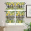 Lemon Buffalo Plaid Kitchen Curtains Set Black White 3 Piece 2