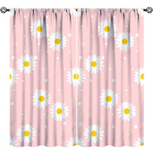 Daisy Curtains Pink White Floral Print 63" W x 63" L
