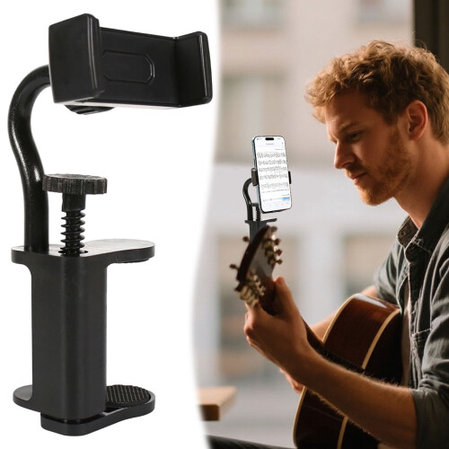 Guitar Phone Holder Adjustable Rotatable for Guitars 1