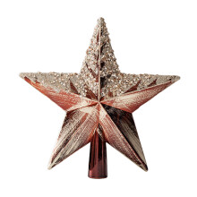 LED Coffee Christmas Tree Topper Star ABS Plastic 0.15 lb