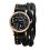 Women's Analog Quartz Watch with Leather Strap and Round 1