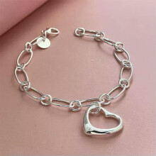 925 Silver Charm Bracelet Bangle for Women and Men 60 Styles