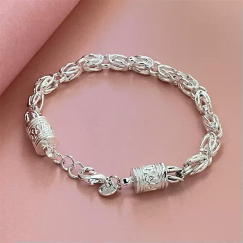 925 Silver Charm Bracelet Bangle 75 Style-13