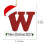 Christmas Letter Ornament Personalized Initial W White 3