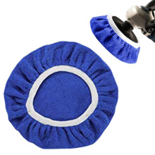 Car Polisher Bonnet 9-10 Inches Soft Microfiber Blue