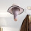 Wall Mounted Velvet Mannequin Head Display Stand Grey 8