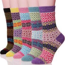 Merino Wool Socks for Women Thermal Winter Crew Socks 5