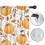 Pumpkin Pattern Thanksgiving Curtains 2 Pack 42x63 in Rod 4