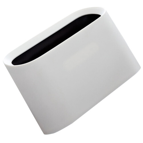 ROSENICE Desk Trash Can White PP Double-Layer 1 Piece 2