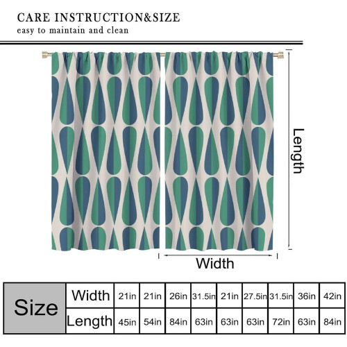 Mid-Century Curtains Atomic Starburst Pattern 2-Panel Set 2