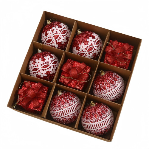 Julkulsdekorationer8 cm9-delars set 2