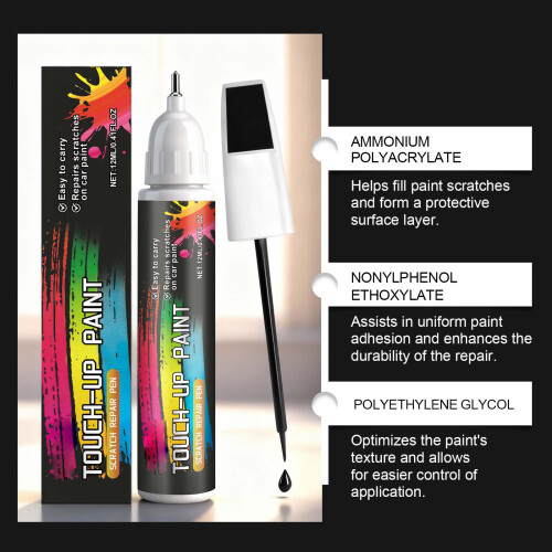 Car Touch-Up Pen Black Scratch Repair Paint 12ml 1