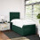 VidaXL vidaXL Boxspringbett mit Matratze Dunkelgrün 90x200 cm Samt 3