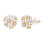 Small Pearl Stud Earrings Gold Plated 1 Pair 1